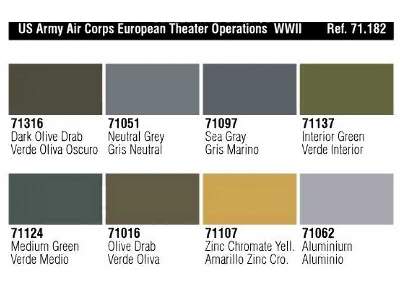 US Army Air Corps WWII paint set - 8 pcs. - image 3