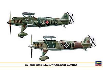 Heinkel He-51 &quot;legion Condor Combo&quot; (2 Kits In The Box - image 1