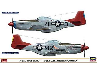P-51d Mustang &quot;tuskegee Airmen Combo&quot; (Two Kits In The - image 1