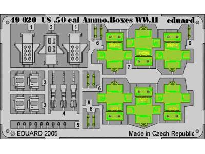 US Cal.0.50 Ammo.  Boxes WWII 1/48 - image 1