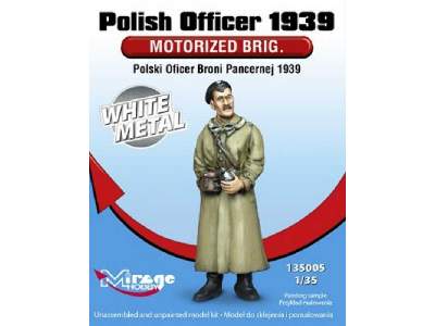 Polski Oficer Broni Pancernej 1939 [Figurka z Białego Metalu] - image 1