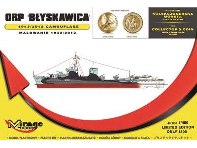 ORP 'BŁYSKAWICA' 1943/2012 camouflage [with the Collector's Coin - image 1