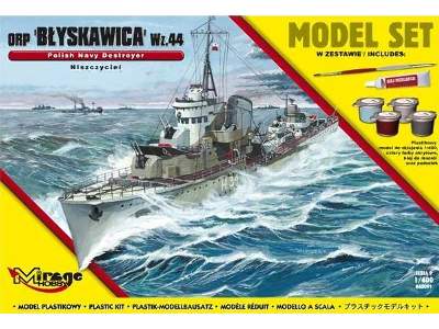 MODEL SET- ORP 'BŁYSKAWICA' wz.44 (Polski Niszczyciel II WŚ) - image 1