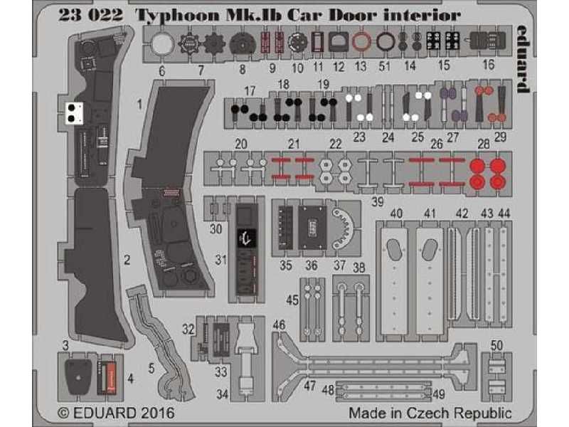 Typhoon Mk. Ib Car Door interior 1/24 - Airfix - image 1