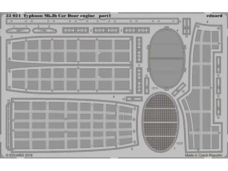 Typhoon Mk. Ib Car Door engine 1/24 - Airfix - image 1