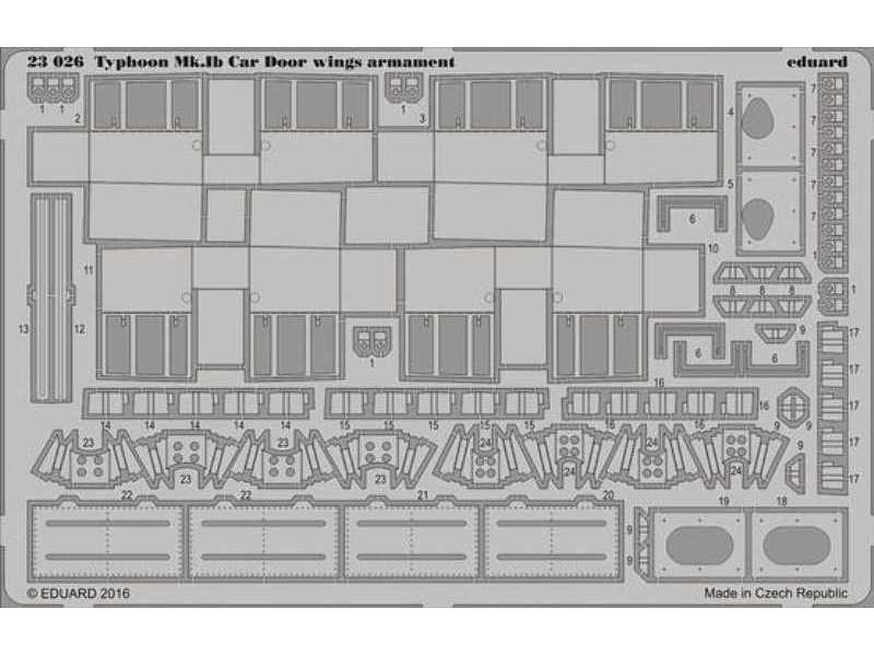 Typhoon Mk. Ib Car Door wings armament 1/24 - Airfix - image 1