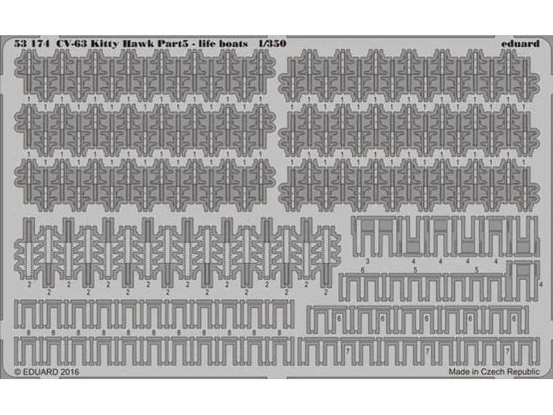 CV-63 Kitty Hawk pt.5 - life boats 1/350 - Trumpeter - image 1