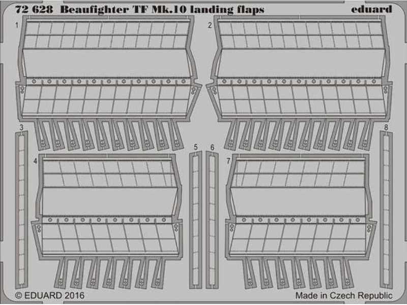 Beaufighter TF Mk.10 landing flaps 1/72 - Airfix - image 1