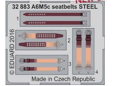 A6M5c seatbelts STEEL 1/32 - Hasegawa - image 1
