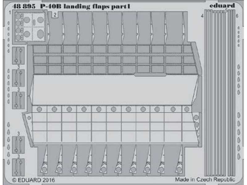 P-40B landing flaps 1/48 - Airfix - image 1