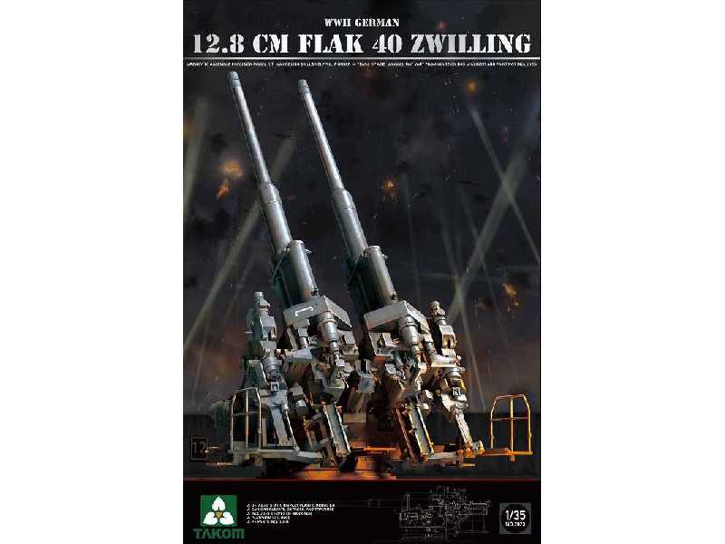 WWII German 12.8 cm FlaK 40 Zwilling  - image 1