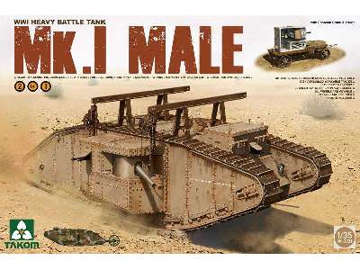 Mk.I Male w/ Sponson Crane & Trailer - WWI Heavy Battle Tank - image 1