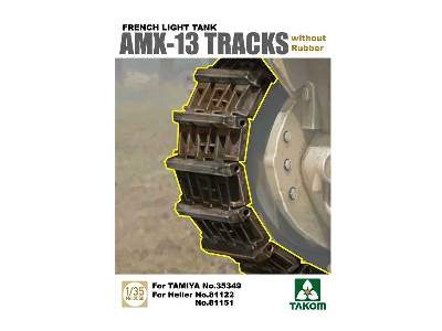 French Light Tank AMX-13 Tracks without Rubber - image 1