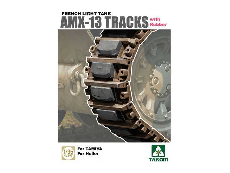 French Light Tank AMX-13 Tracks with Rubber - image 1