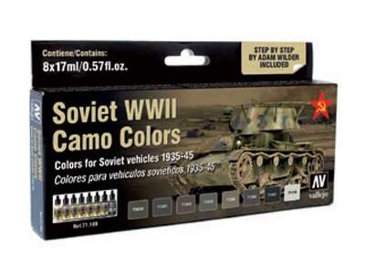 Model Air Color Set - Soviet WWII Camo Colors  - 8 pcs. - image 1
