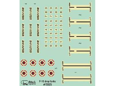 F-16 Zbiorniki Paliwa z kalkomaniami (F-16 Drop Tanks w decals) - image 3