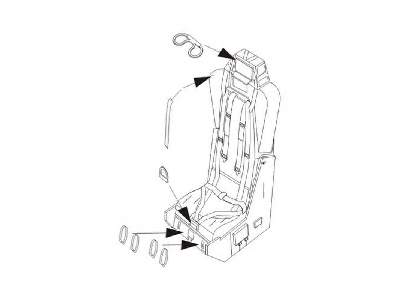 MB.GQ-7A Ejection seat (European F-104G) 1/32 for Has./Rev./Ita. - image 1