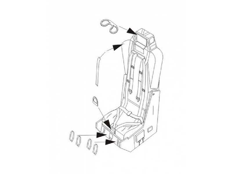 MB.GQ-7A Ejection seat (European F-104G) 1/32 for Has./Rev./Ita. - image 1