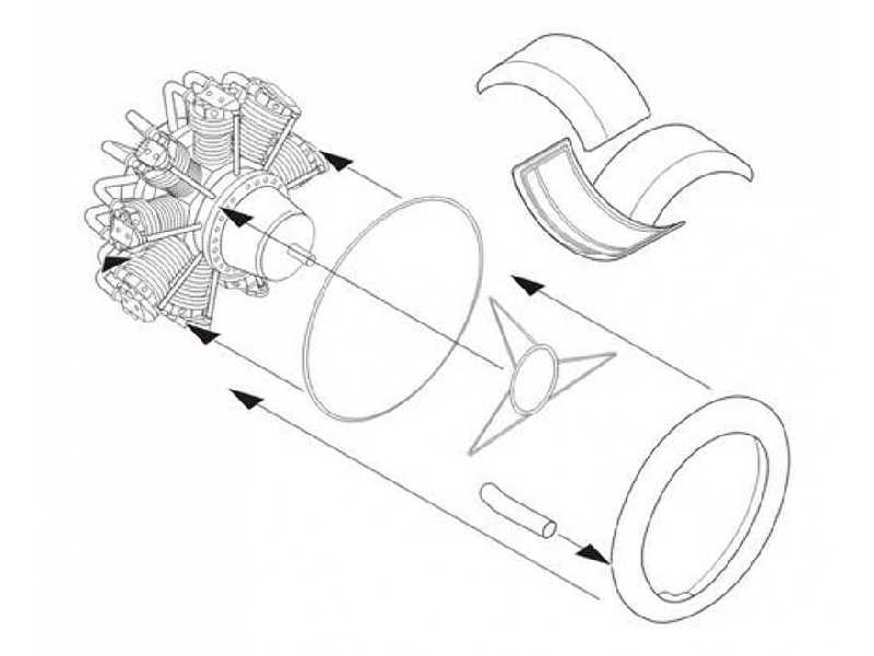 Swordfish - Engine set for Airfix kit - image 1