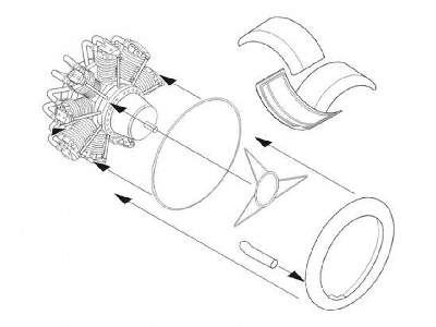 Swordfish - Engine set for Airfix kit - image 2