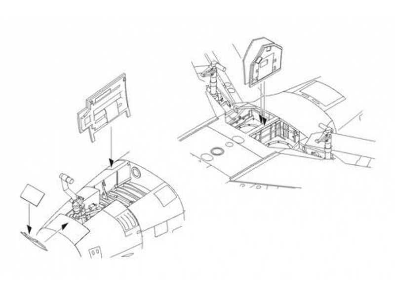 F-86F Sabre - Undercarriage Bays for Airfix kit - image 1