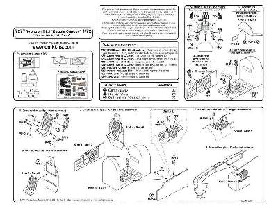 Typhoon Mk.I ,,Bubble Canopy&quot; - Interior 1/72 set for Airfi - image 5