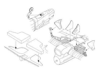 Typhoon Mk.I - Undercarriage set for Airfix - image 1