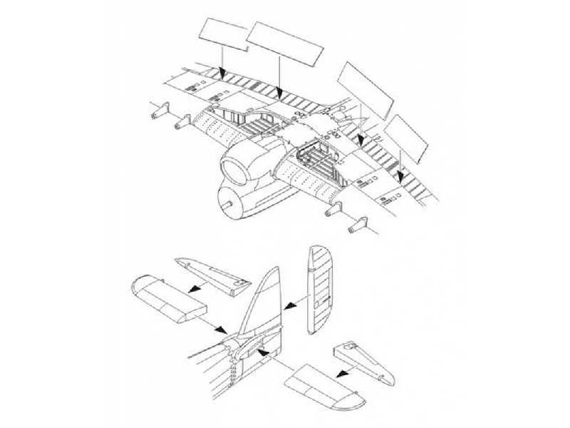 Typhoon Mk.I - Control surfaces set for Airfix - image 1
