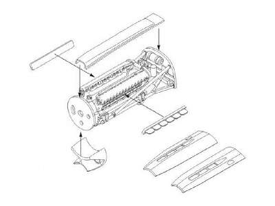 P-40E - Engine set 1/72 for Academy - image 1