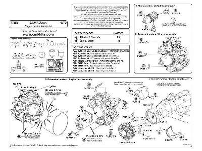 A6M5 Zero - Engine set 1/72 for Tamiya kit - image 3