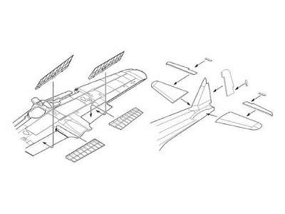 A6M5 Zero - Control surfaces set 1/72 for Tamiya kit - image 1