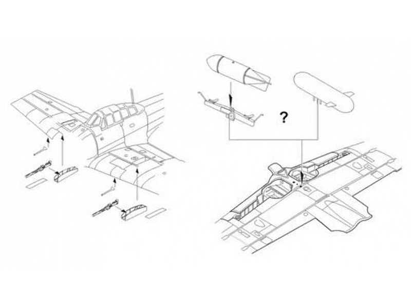 A6M5 / A6M5a Zero - Armament set &amp; conversion 1/72 for Tamiy - image 1