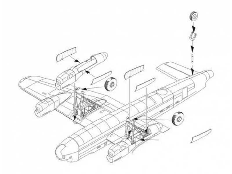 Avro Lancaster Mk.I/III - Undercarriage set 1/72 for Airfix kit - image 1