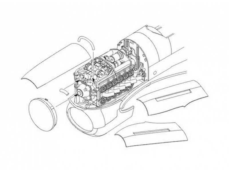 Typhoon Mk.I - Engine set 1/72 for Airfix kit - image 1