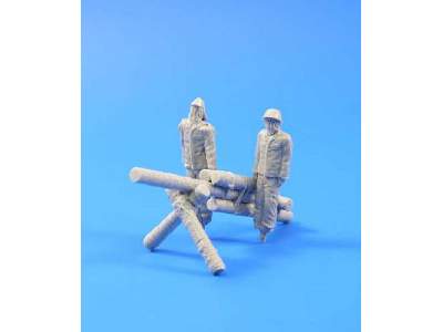 Japaneses Army dummy soldiers and howitzer - WW II (2 fig.+gun)  - image 3