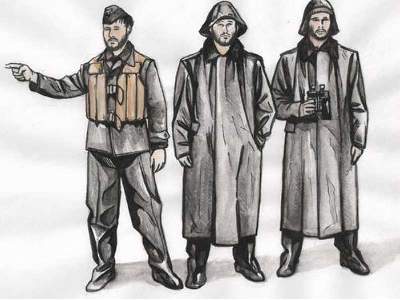 U-boat U-IX - Crew with Raincoats (3 figures) - image 1