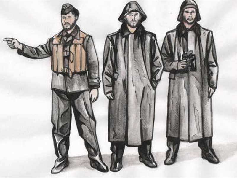 U-boat U-IX - Crew with Raincoats (3 figures) - image 1