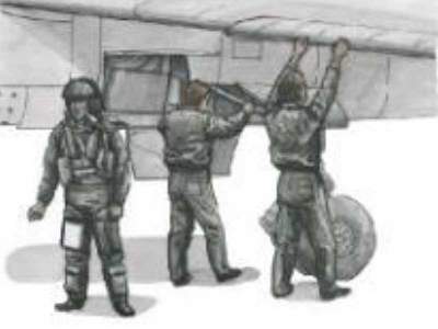French pilot and 2 mechanics for Mirage F.1C - image 1