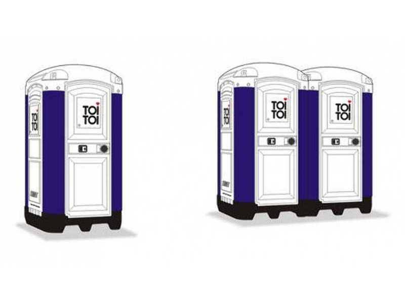 Portable Toilet ,,TOI TOI&quot;  (2 pcs) - Full resin kit 1/72 - image 1