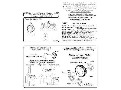 P-51D Mustang - Wheels 1/32 (Diamond and Hole Tread Pattern) for - image 4