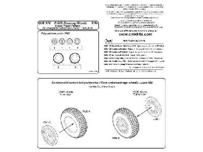 P-51D Mustang - Wheels 1/72 (Cross Tread Pattern) for Hasegawa/R - image 4