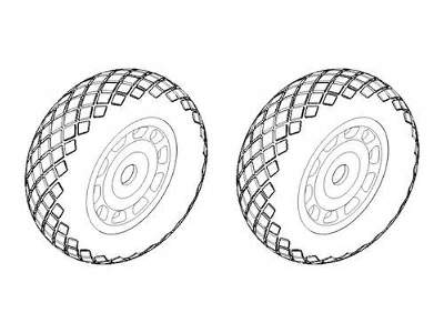 P-51D Mustang - Wheels 1/72 (Diamond Tread Pattern) for Hasegawa - image 1