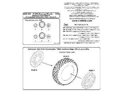 P-51D Mustang - Wheels 1/72 (Diamond Tread Pattern) for Hasegawa - image 4