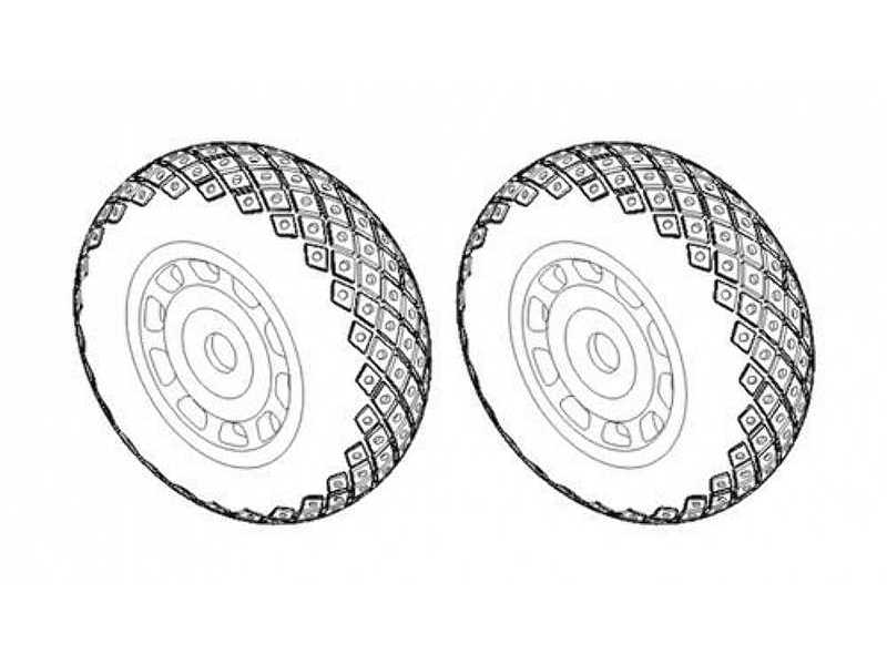 P-51D Mustang -Wheels 1/72 (Diamond and Hole Tread Pattern) for  - image 1