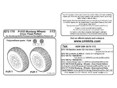 P-51D Mustang - Wheels 1/72 (Cross Tread Pattern) for Academy/Ai - image 4