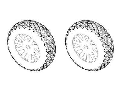 P-51D Mustang-Wheels 1/72 (Diamond and Hole Tread Pattern)for Ac - image 1