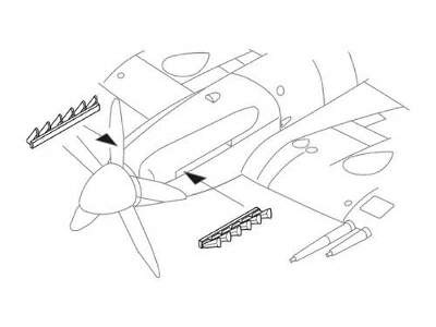 Spitfire Mk.21 - Exhausts 1/72 for Special Hobby SH72227 kit - image 3