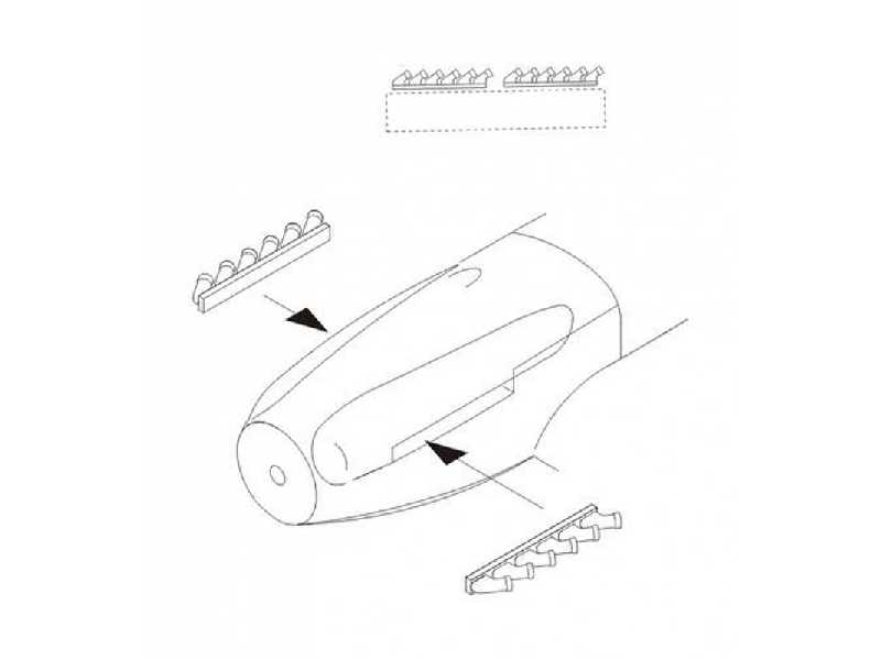 Seafire FR.47 - Exhausts 1/72 for Special Hobby kit - image 1