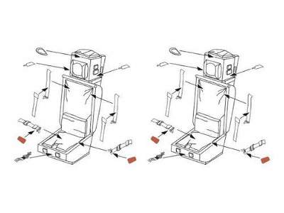 Vampire T.11- Ejection seats MB Mk.3B for 1/72 for Airfix kit (2 - image 1