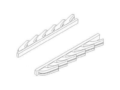 Bf 109G-6 - Exhausts 1/72 for Airfix kit - image 1